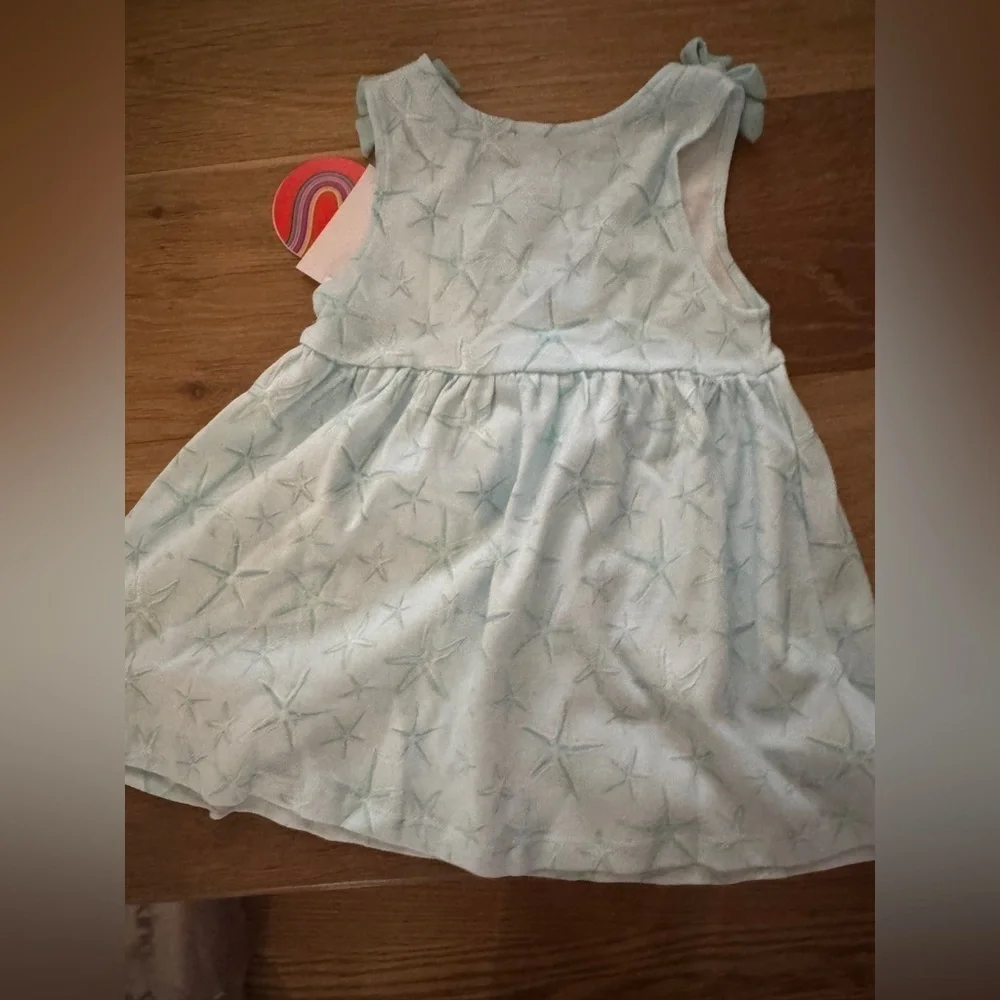 NWT MAGNETIC ME STARFISH ORGANIC COTTON DRESS WI BOW Sz 2T